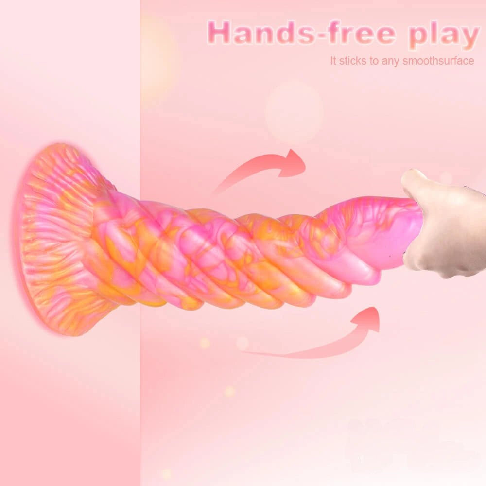 Marbled spiral fantasy dildo, photo 3