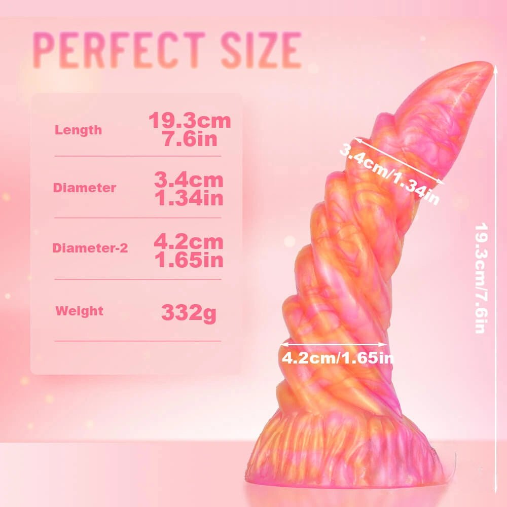 Marbled spiral fantasy dildo, photo 4