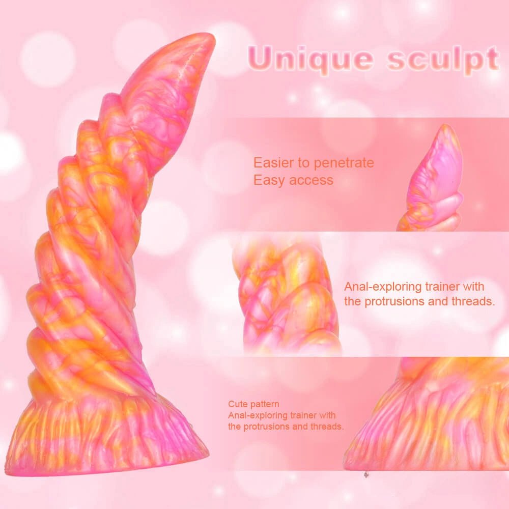 Marbled spiral fantasy dildo, photo 8