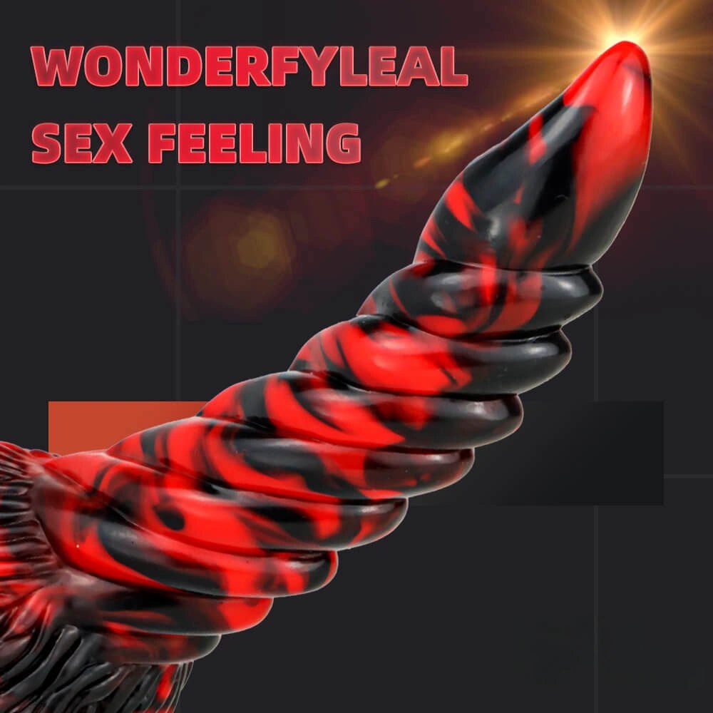 Marbled spiral fantasy dildo, photo 9