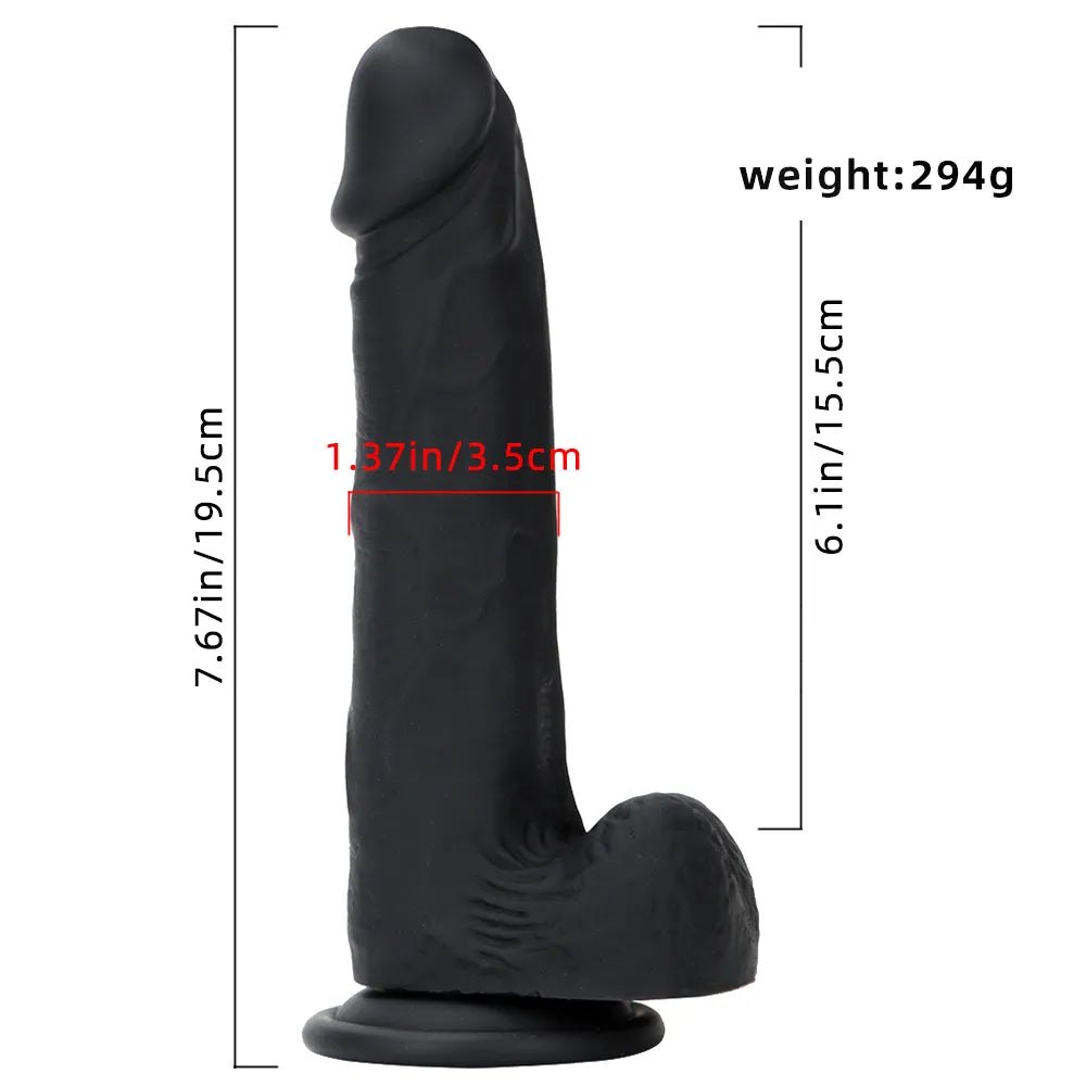 #1 marbled suction cup silicone dildo