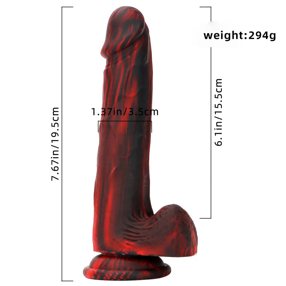 #3 marbled suction cup silicone dildo