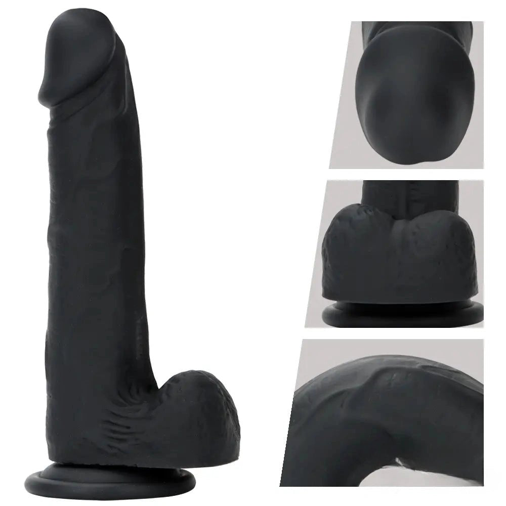Marbled suction cup silicone dildo, photo 3