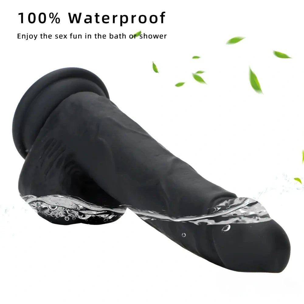 Marbled suction cup silicone dildo, photo 7