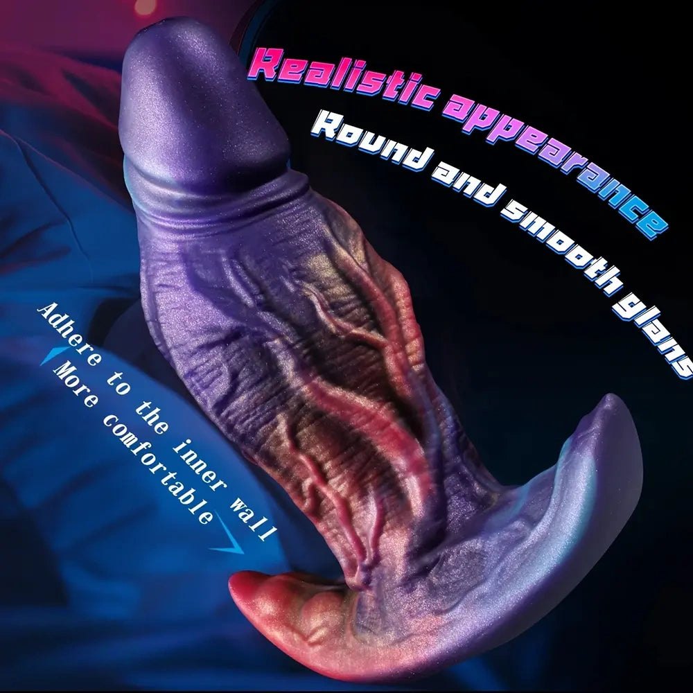 Marbled swirl silicone anal plug, photo 3