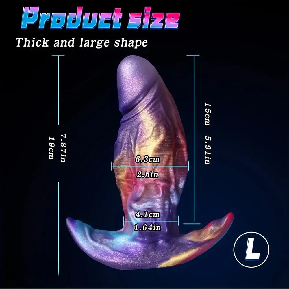 Marbled swirl silicone anal plug, photo 4