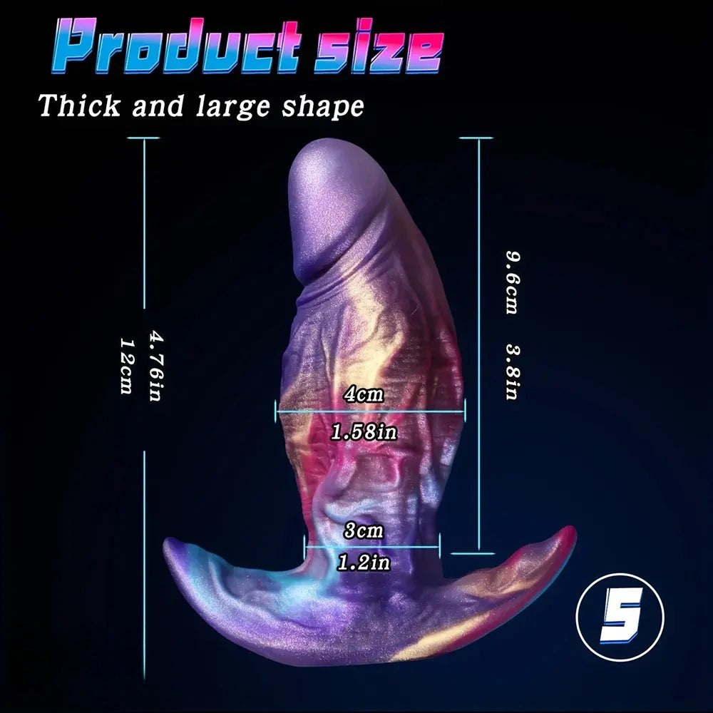 Marbled swirl silicone anal plug, photo 7