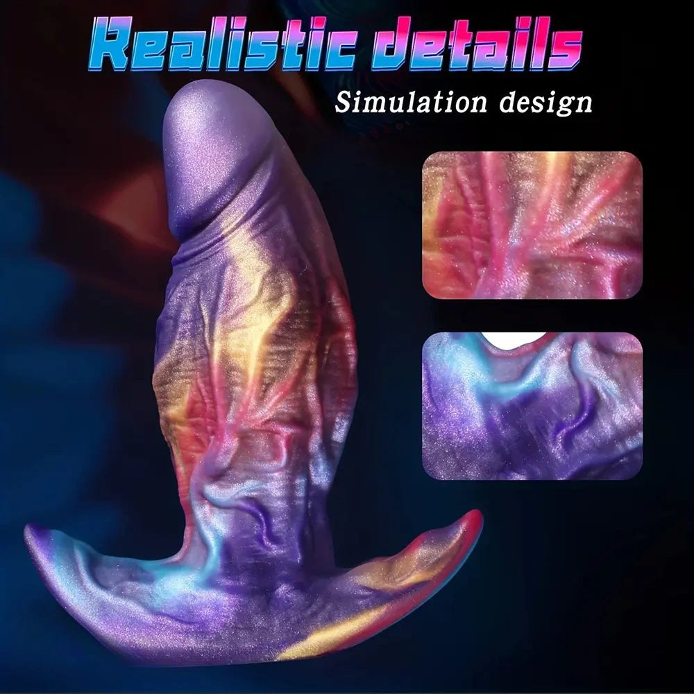 Marbled swirl silicone anal plug, photo 9