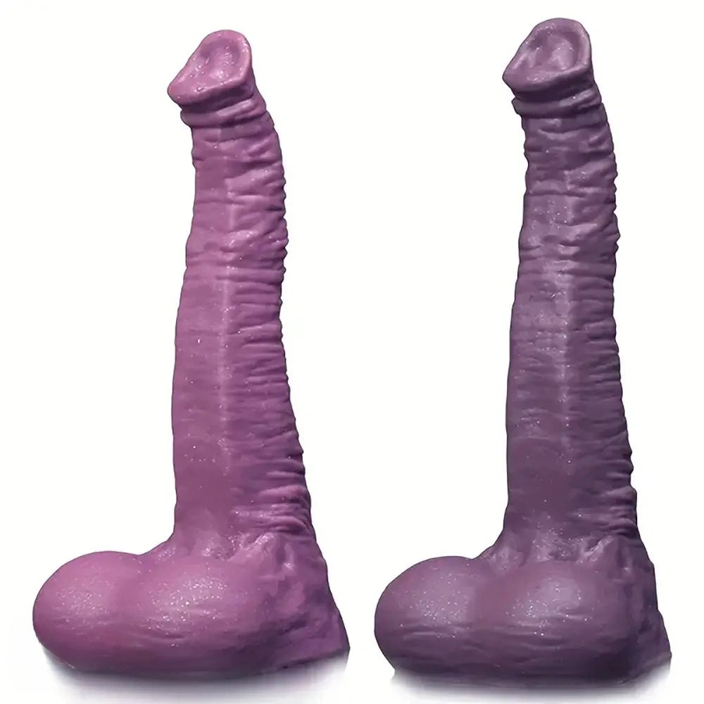 Mauve curved g-spot dildo, photo 1