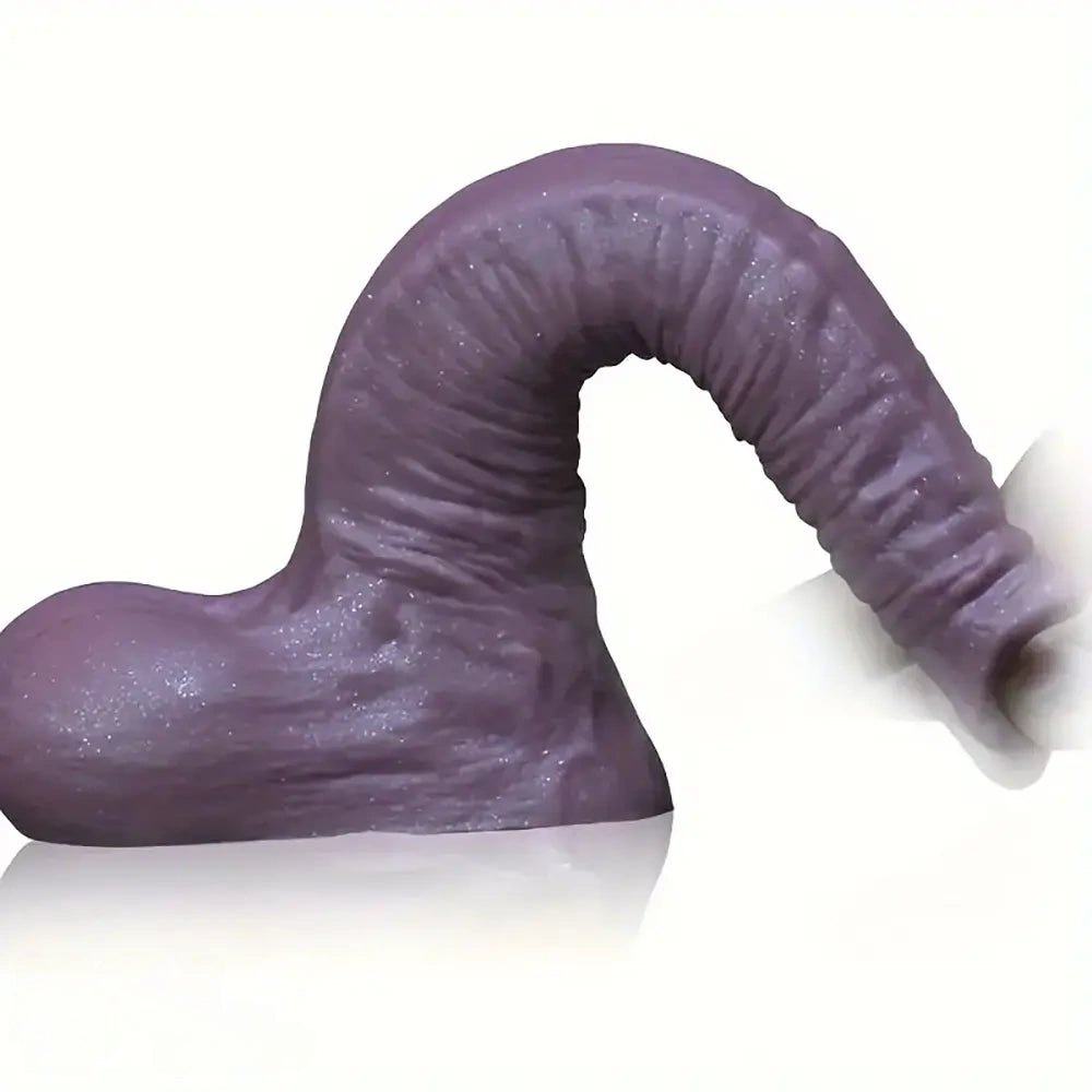 Mauve curved g-spot dildo, photo 2