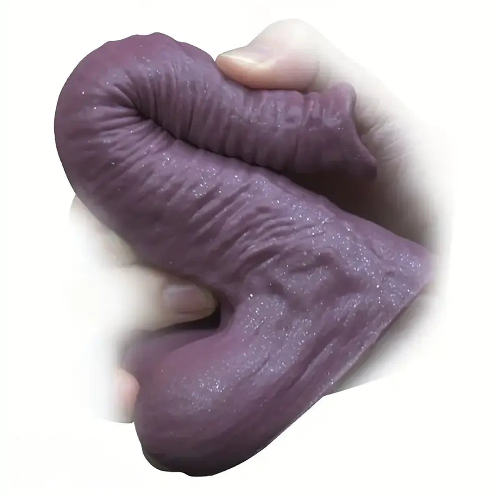 Mauve curved g-spot dildo, photo 3