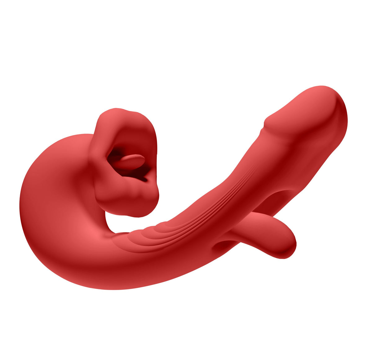 Red app-controlled rabbit vibrator, photo 1