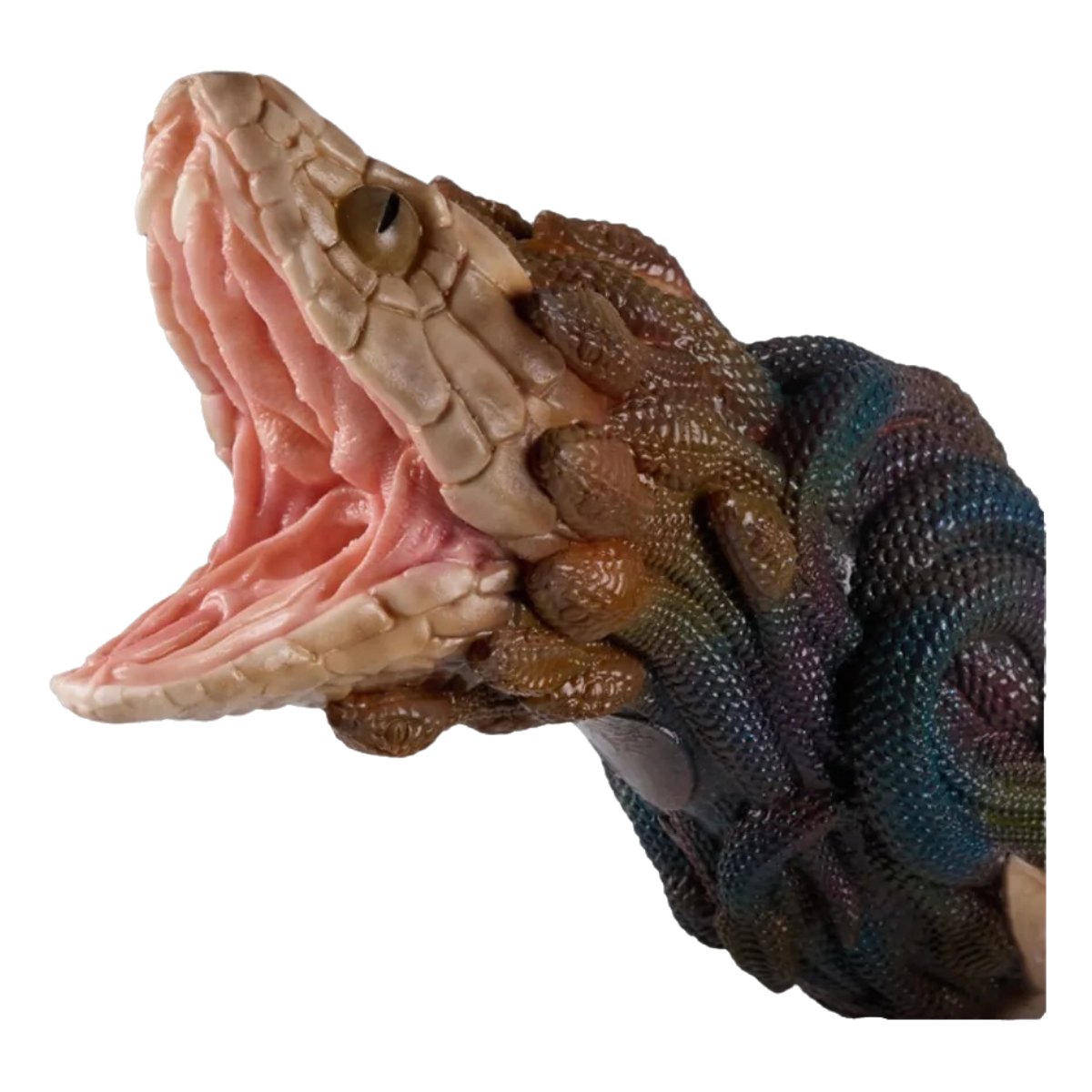Color Painting Coiled serpent fantasy masturbator figure