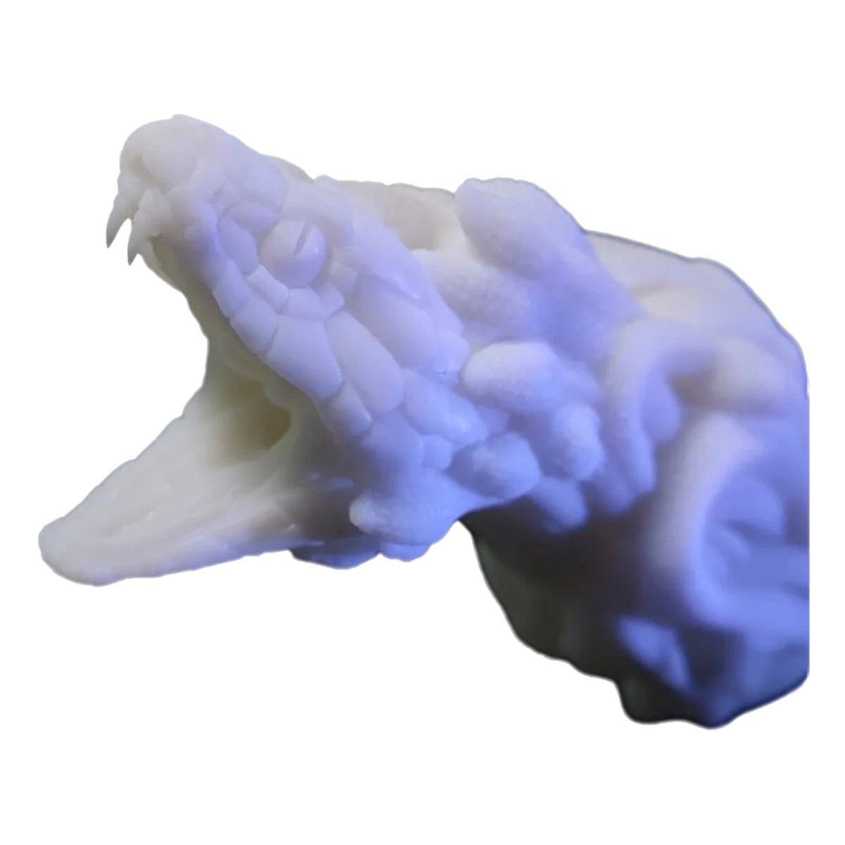 white Coiled serpent fantasy masturbator figure