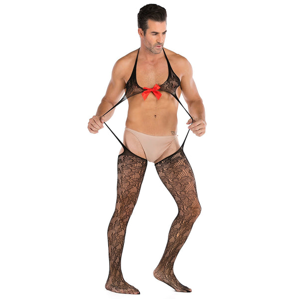 Men s sheer mesh jumpsuit, photo 1