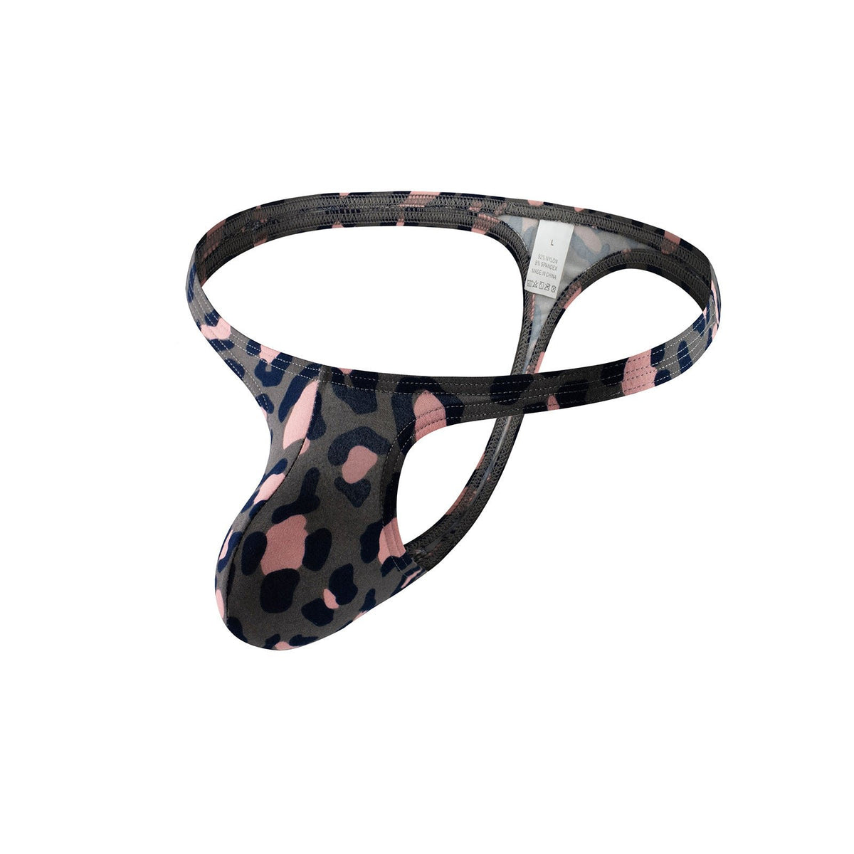 Mens animal print low rise pouch thong, photo 4