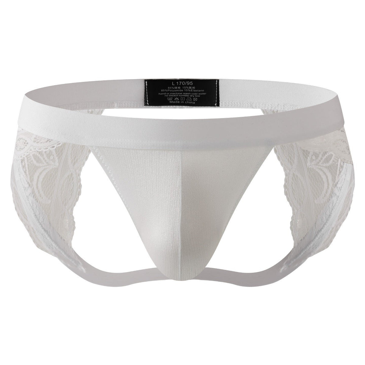 Mens lace jockstrap thong see through, photo 7