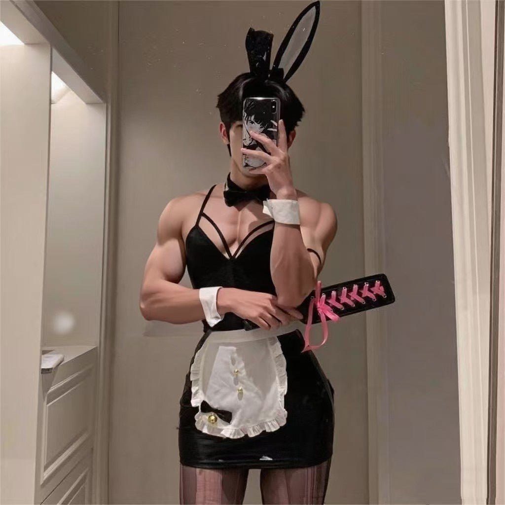 Mens bunny girl maid roleplay costume, photo 2