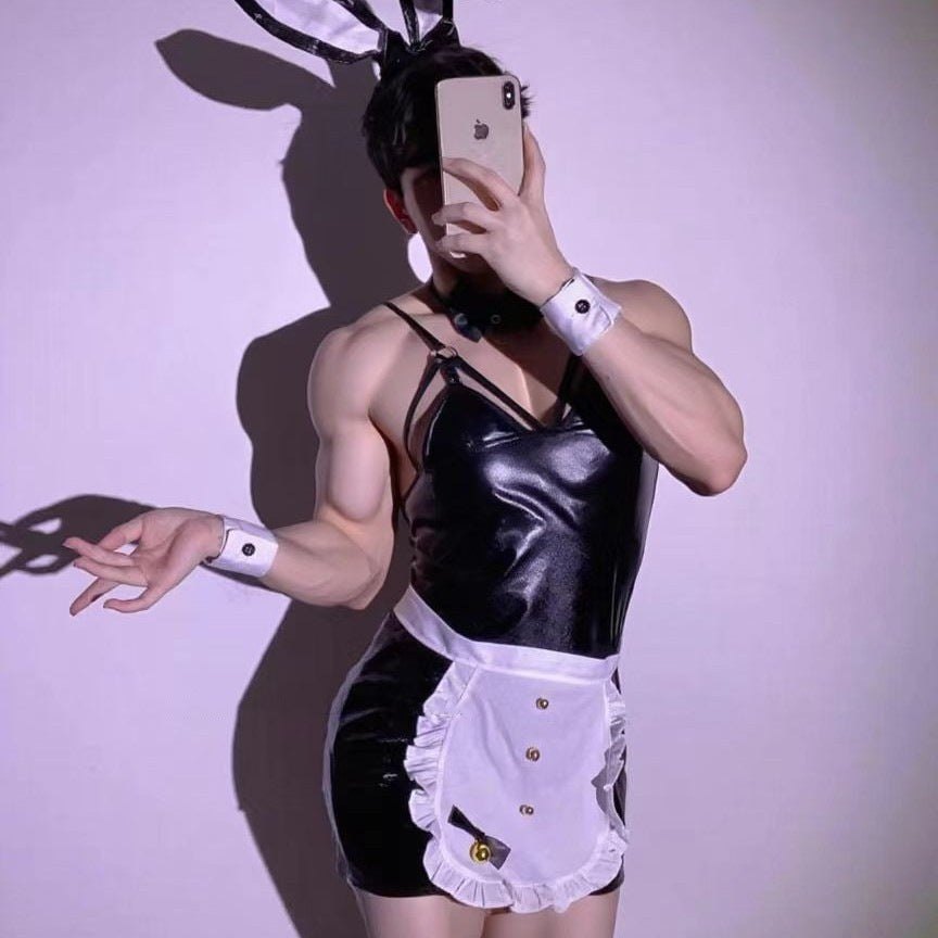 Mens bunny girl maid roleplay costume, photo 3