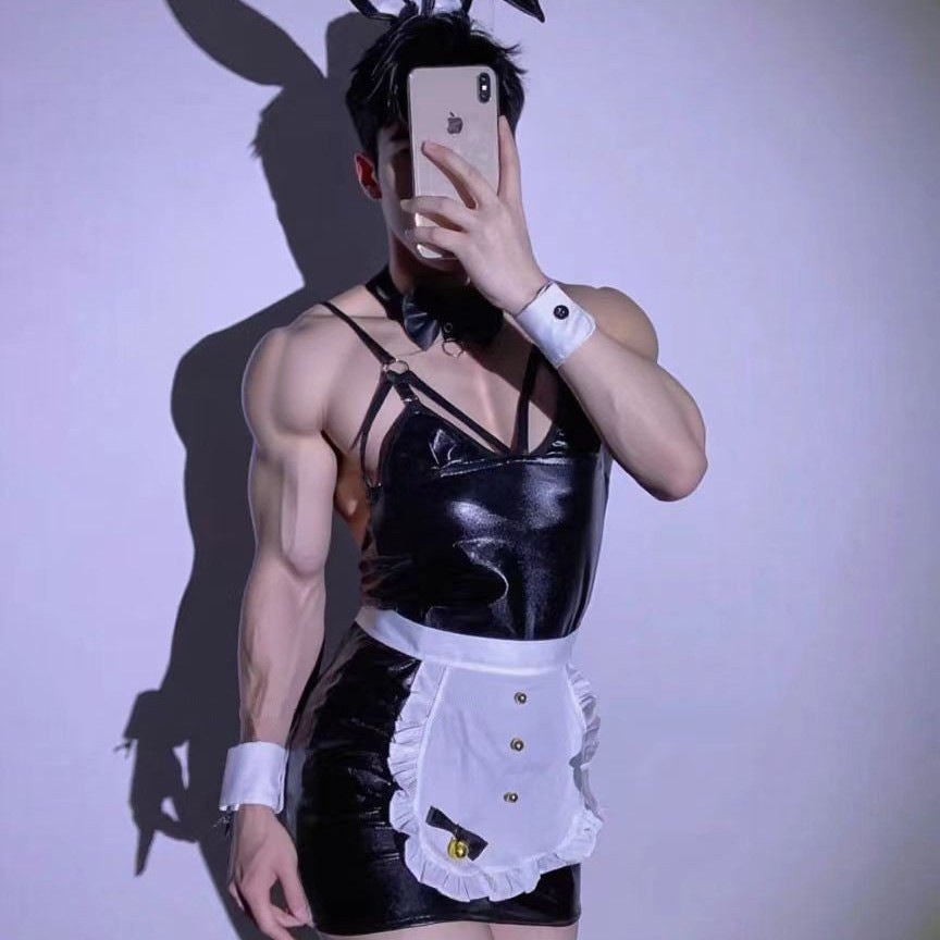 Mens bunny girl maid roleplay costume, photo 4