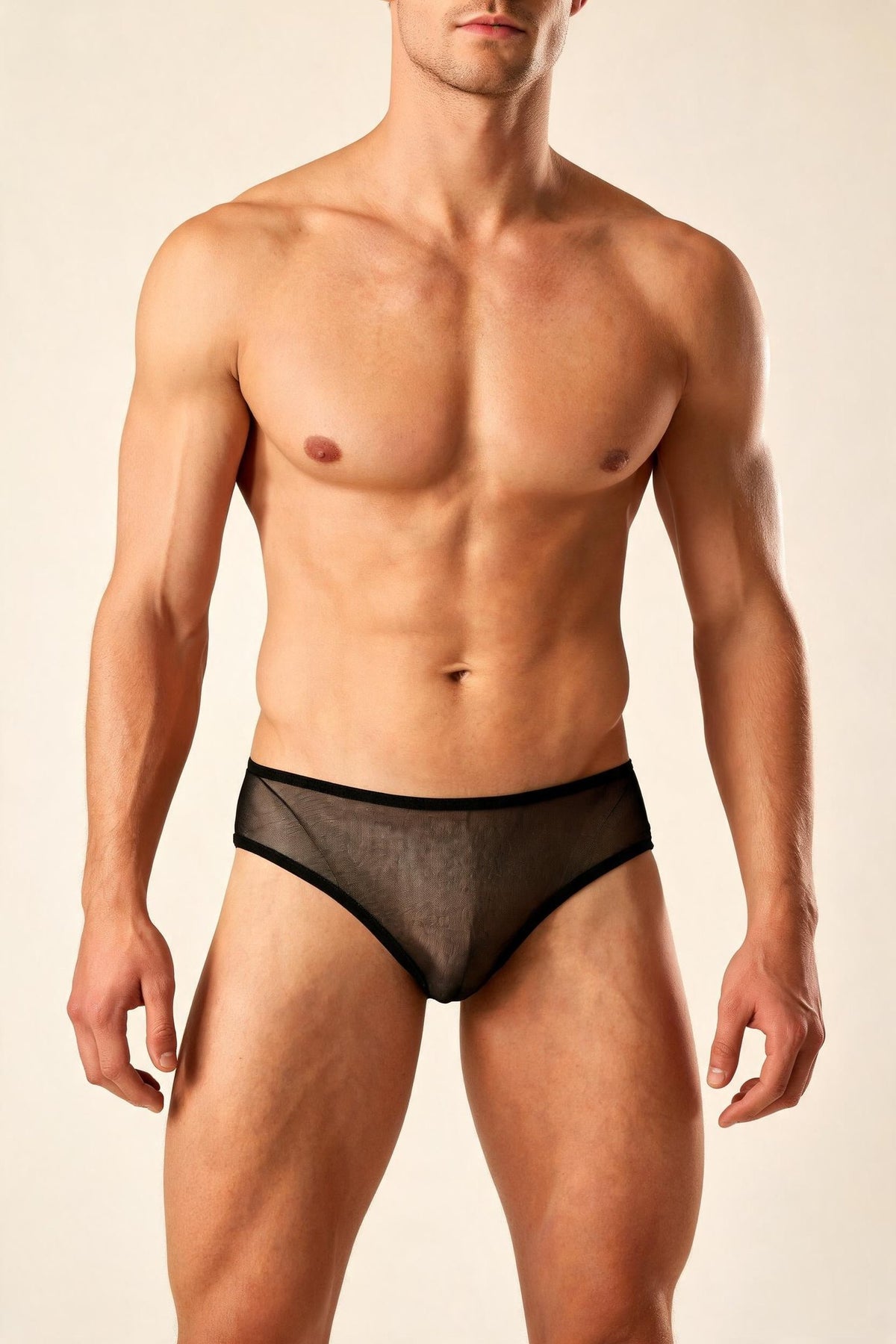 Black mens gold chain harness gstring underwear