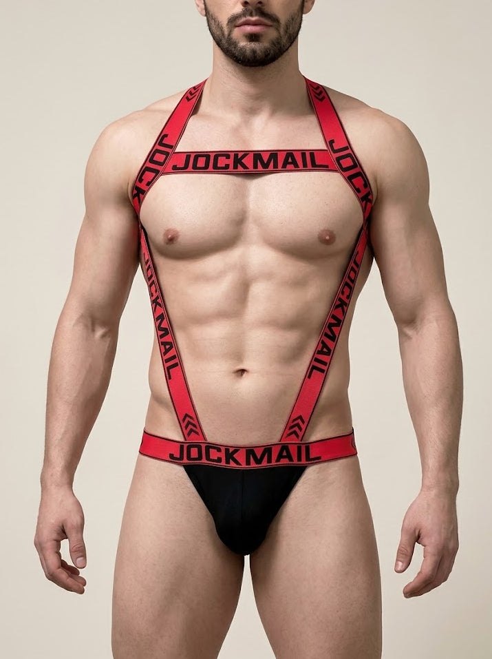 Mens harness elastic strap workout thong, photo 1