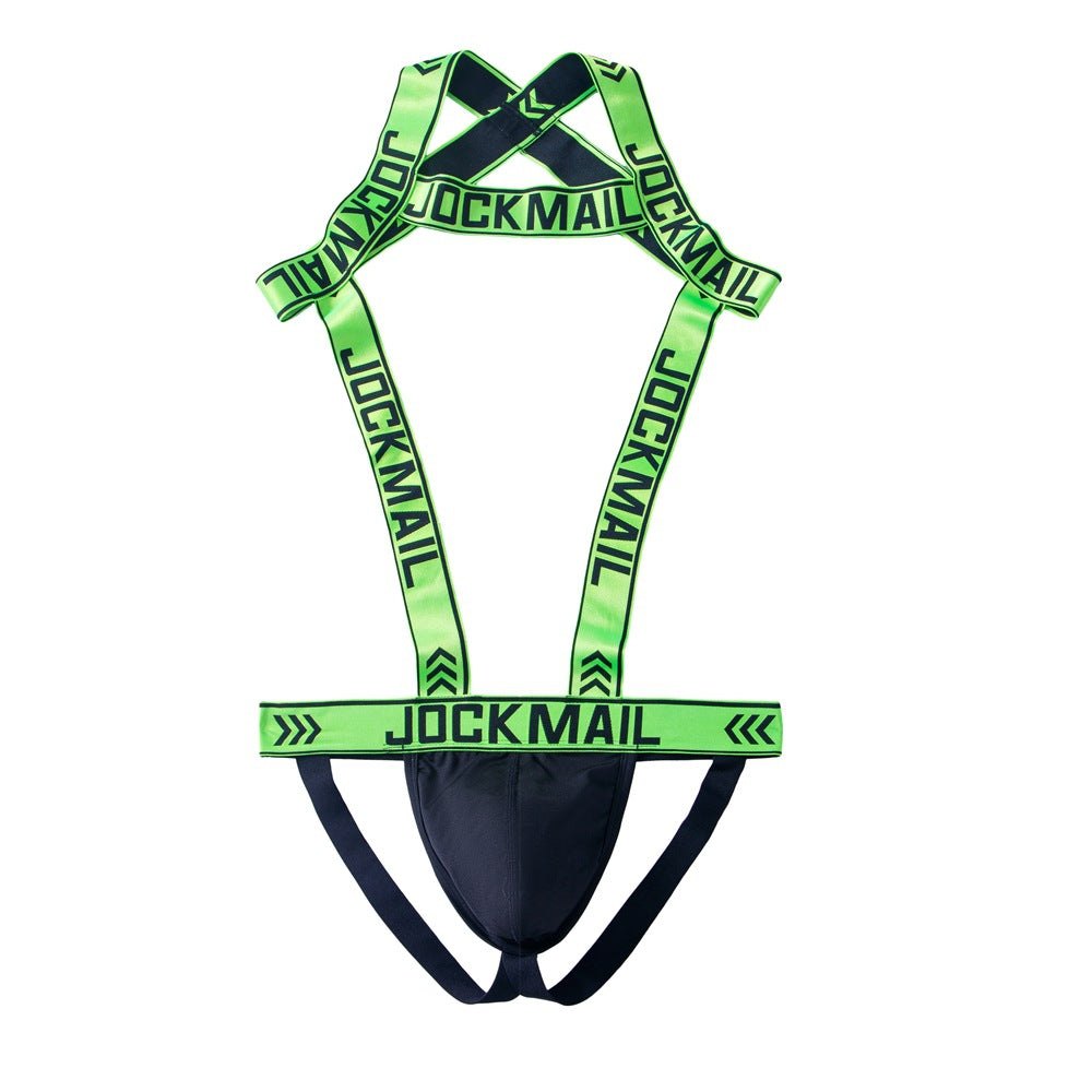 Mens harness elastic strap workout thong, photo 10