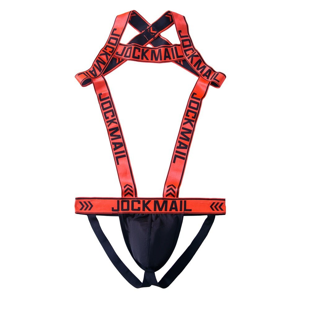 Mens harness elastic strap workout thong, photo 13