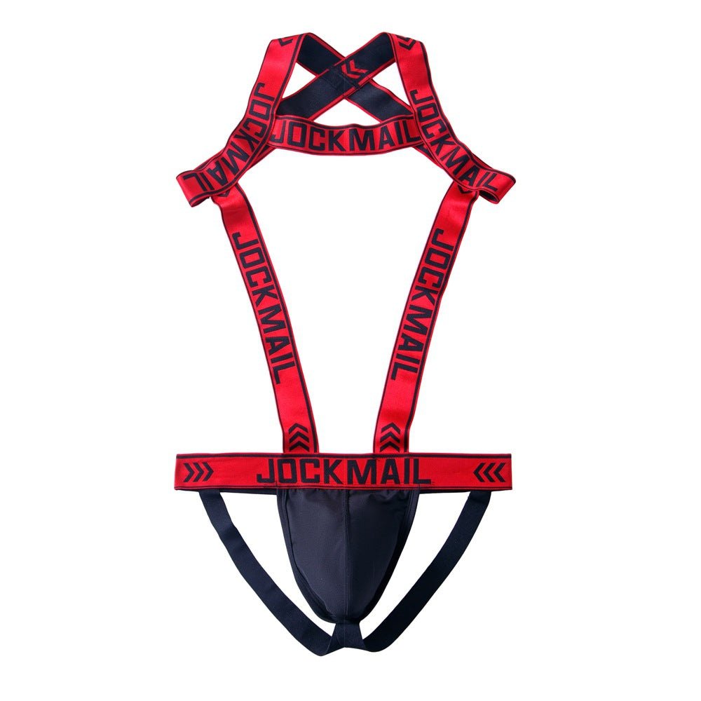 Mens harness elastic strap workout thong, photo 14