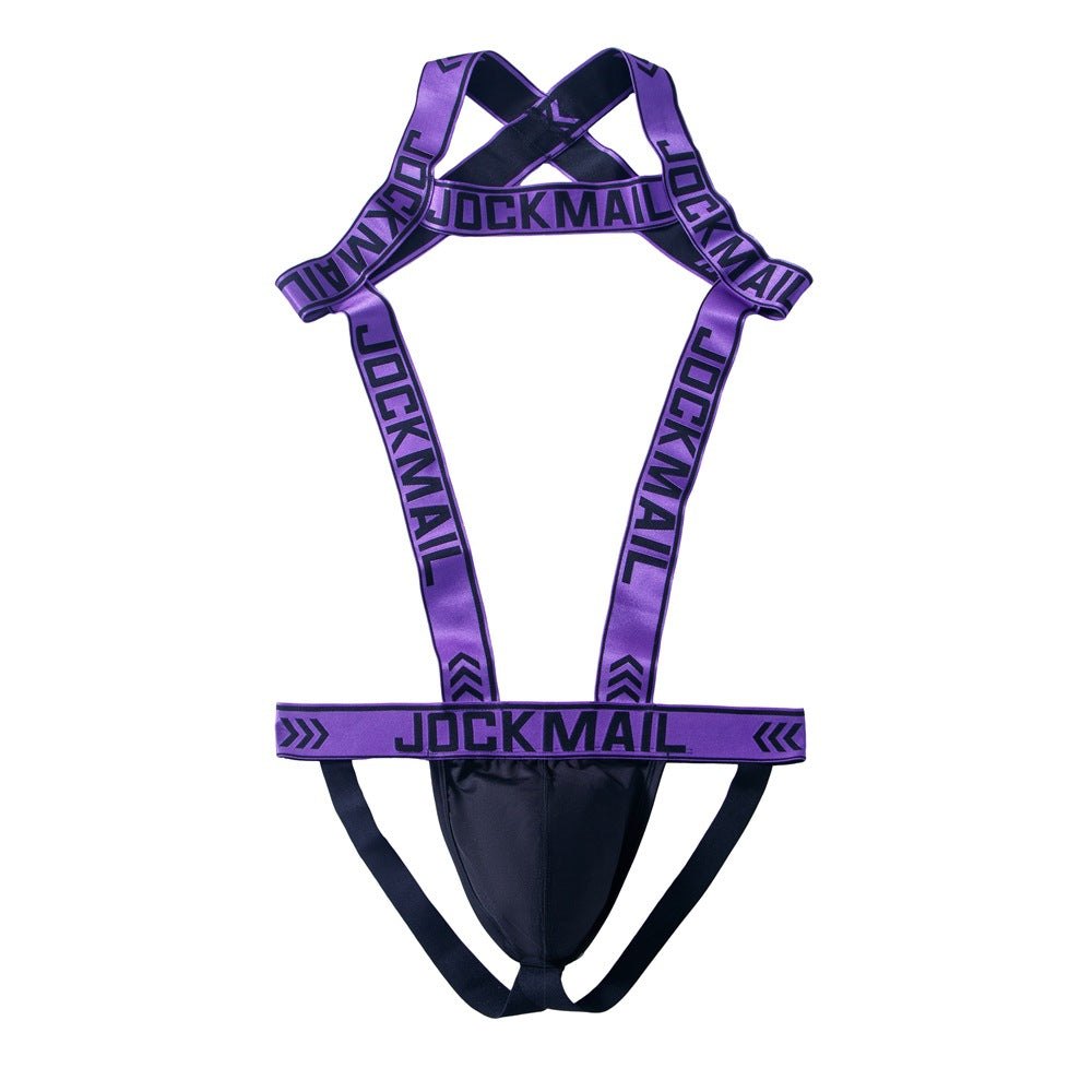 Mens harness elastic strap workout thong, photo 15
