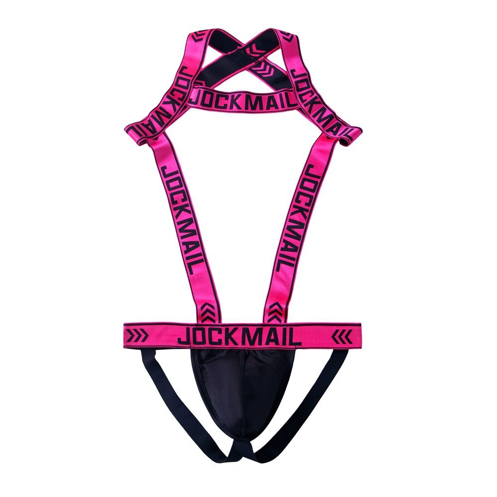 Mens harness elastic strap workout thong, photo 16