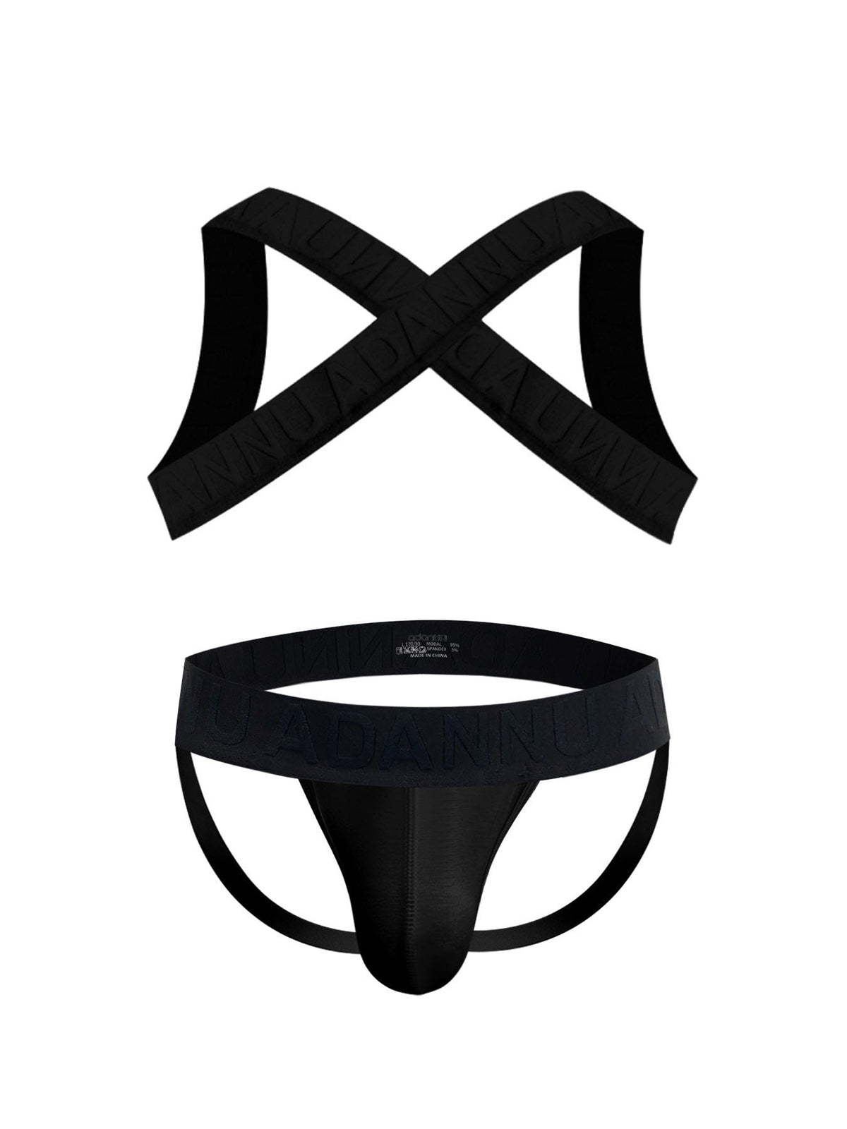 Mens harness ribbed mesh cutout gym thong, photo 10