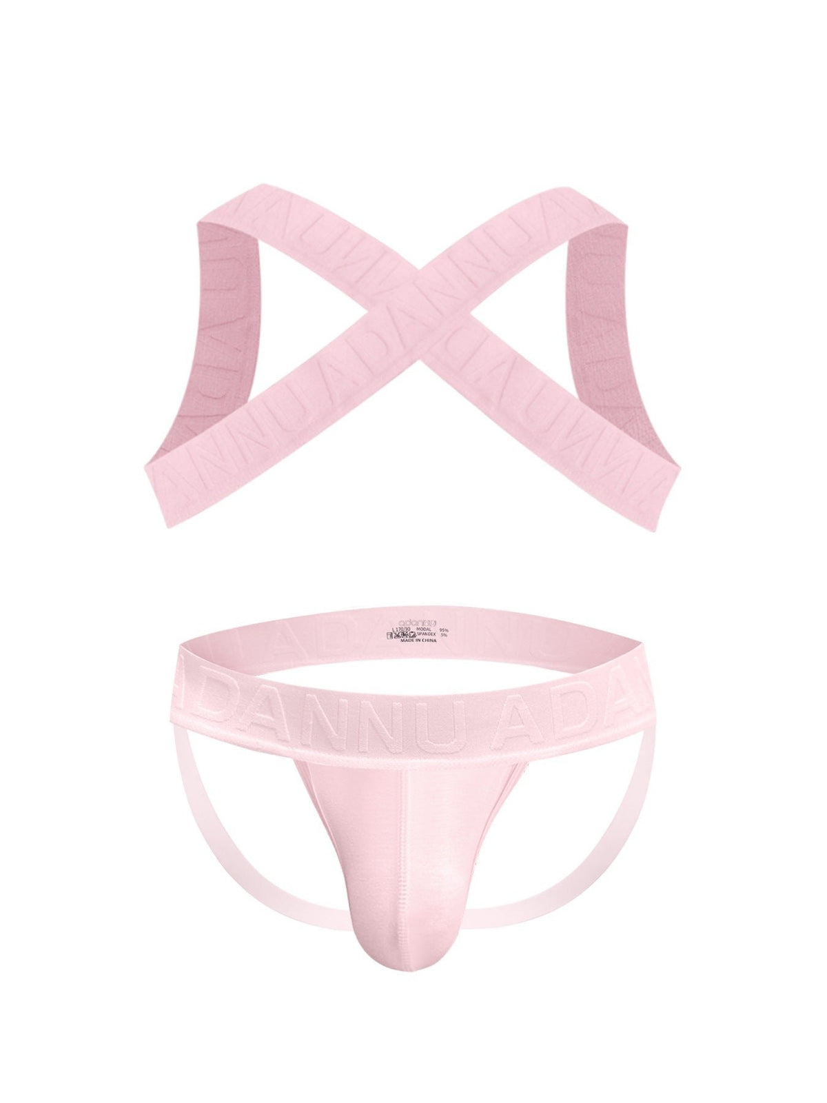 Mens harness ribbed mesh cutout gym thong, photo 12