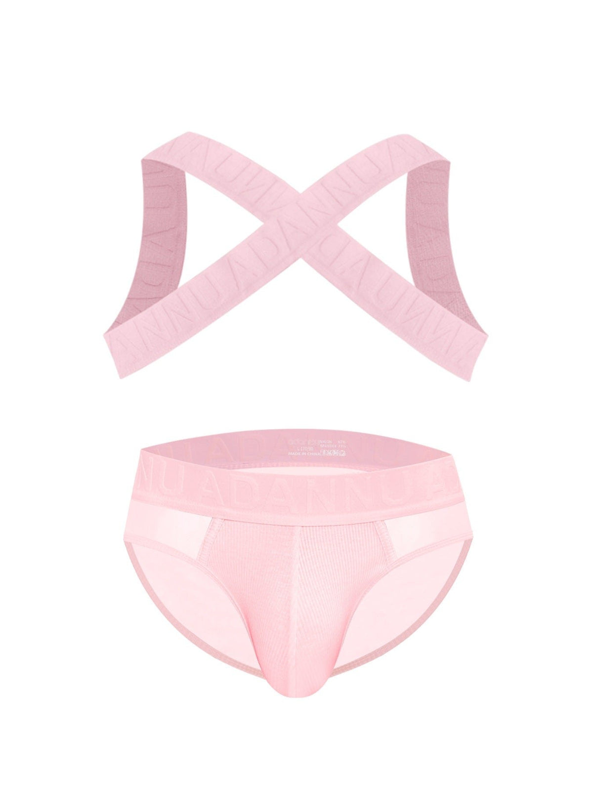 Mens harness ribbed mesh cutout gym thong, photo 15