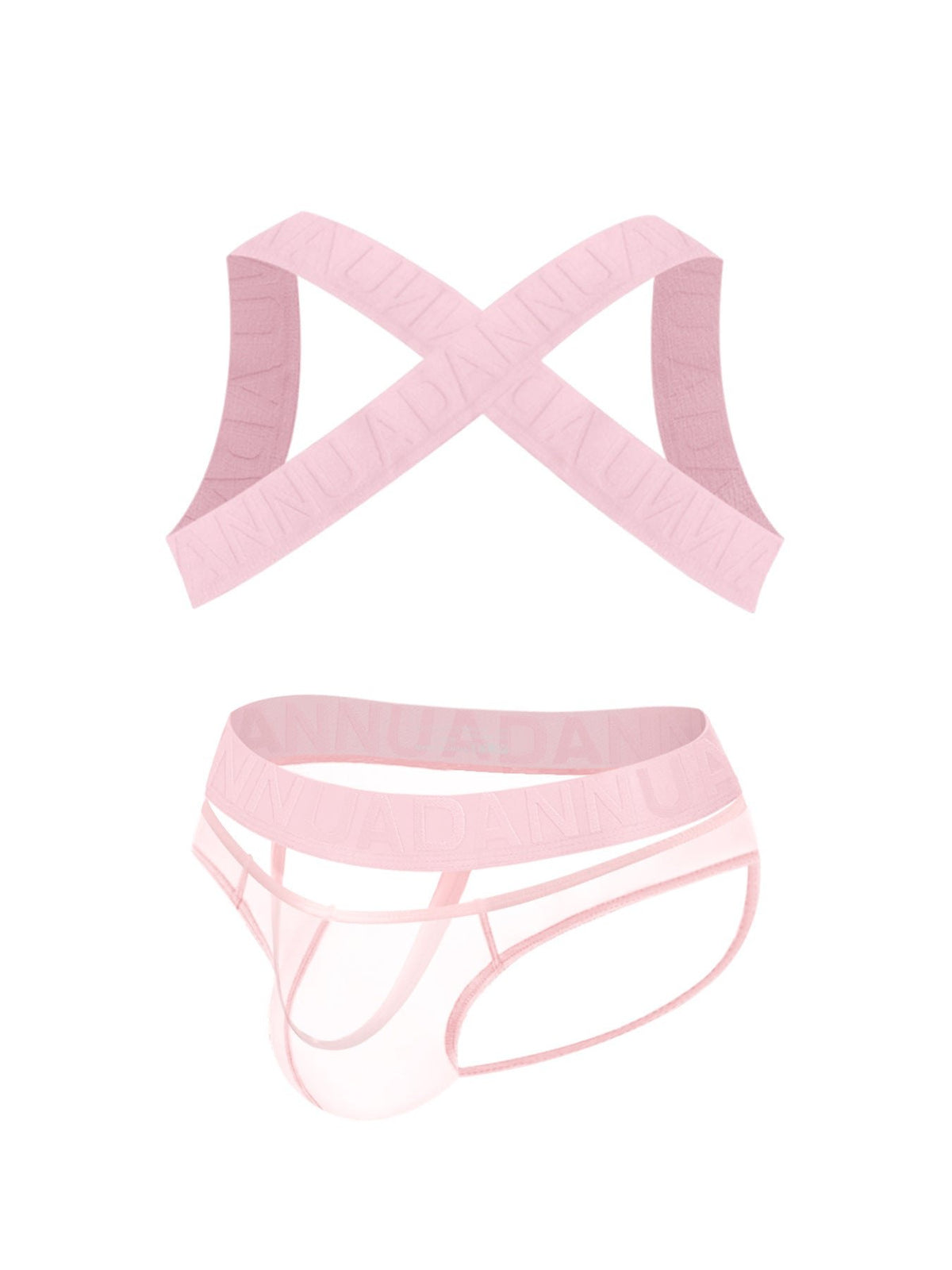 Mens harness ribbed mesh cutout gym thong, photo 18