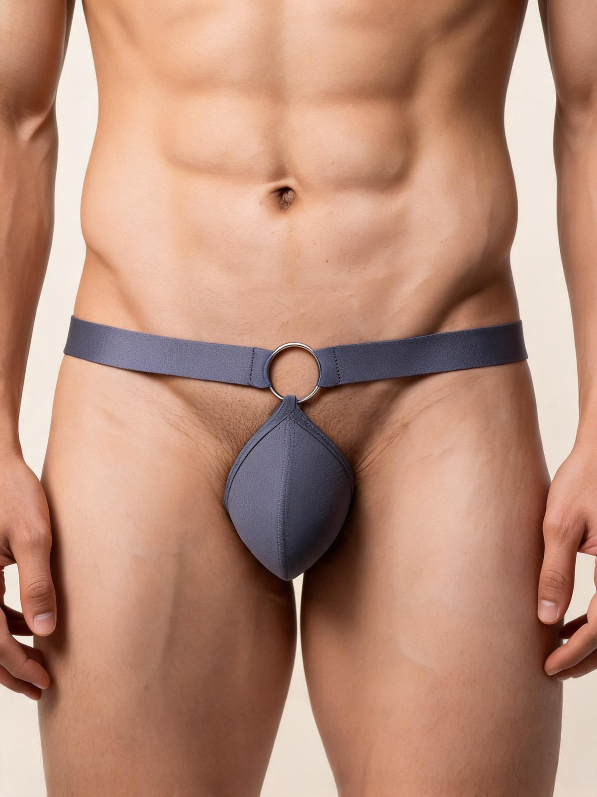 Gray mens jade charm low rise jockstrap