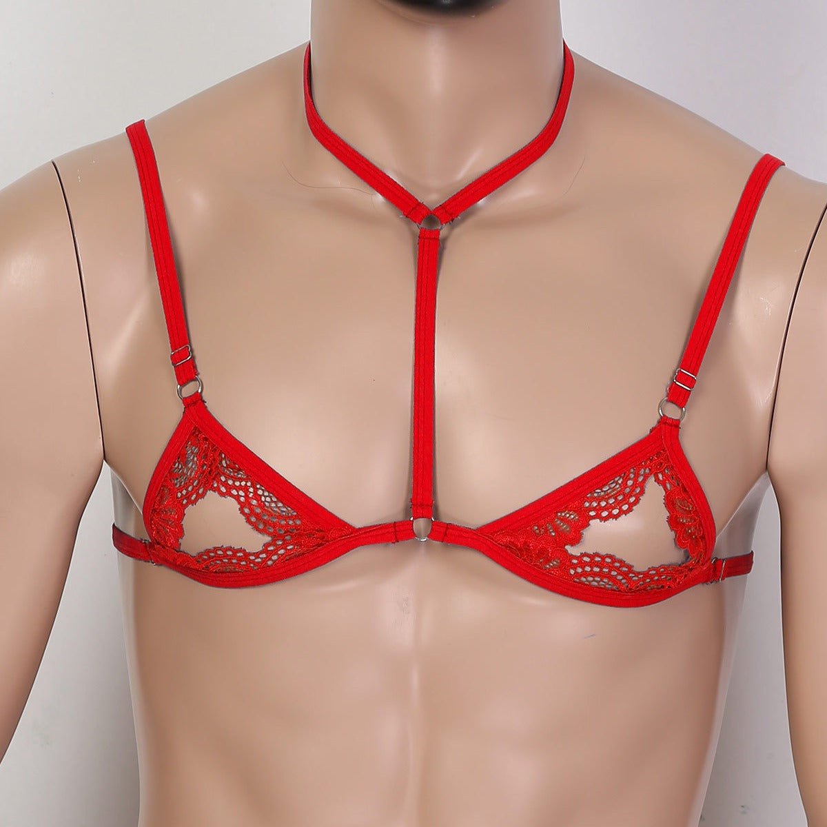 Mens lace three point bra underwear set, photo 3