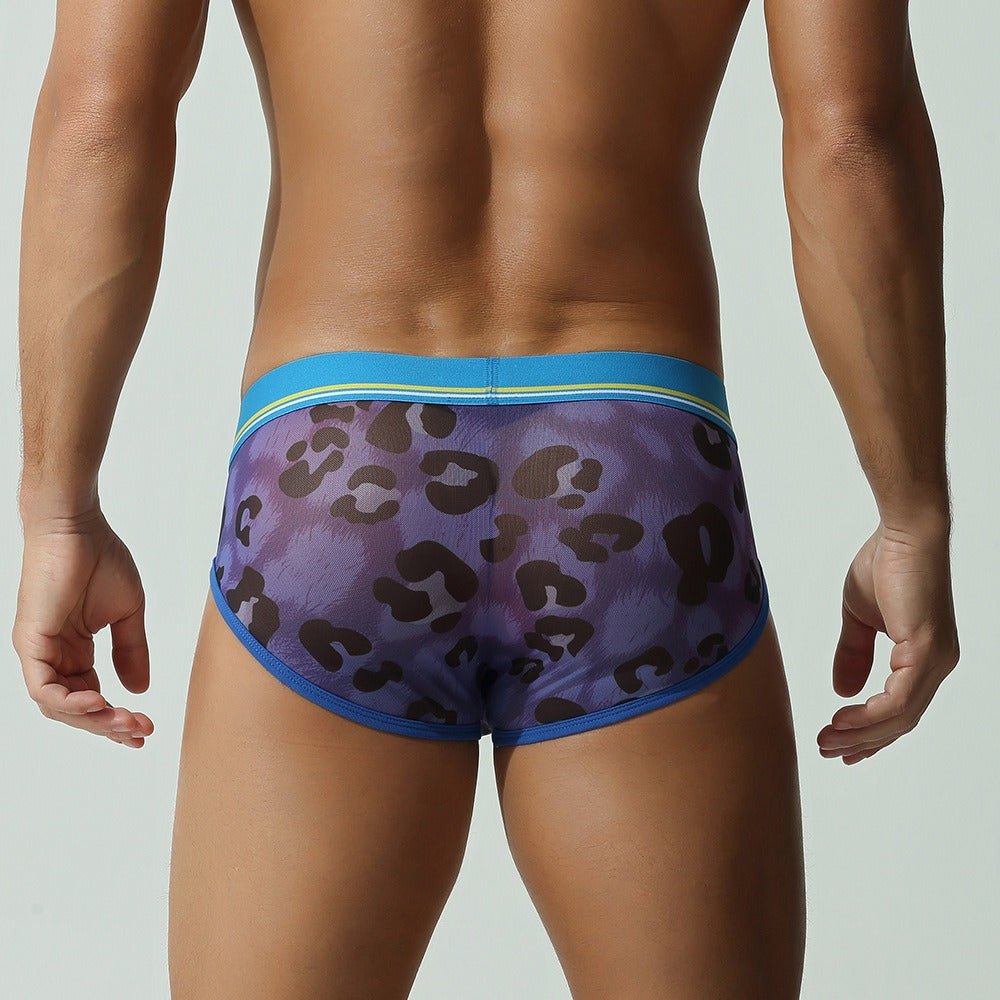 Mens leopard print contour pouch briefs, photo 8