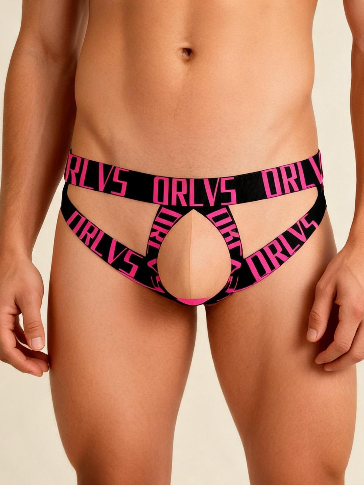 Rose Red mens logo print low rise pouch thong