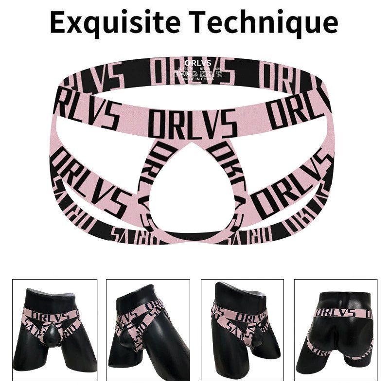 Mens logo print low rise pouch thong, photo 4