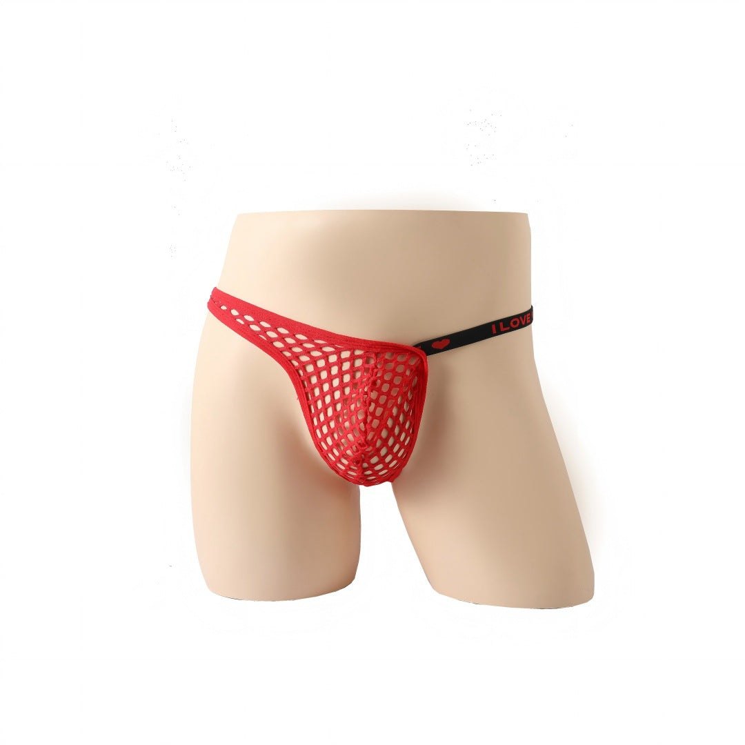 Mens neon fishnet mesh low rise thong, photo 11