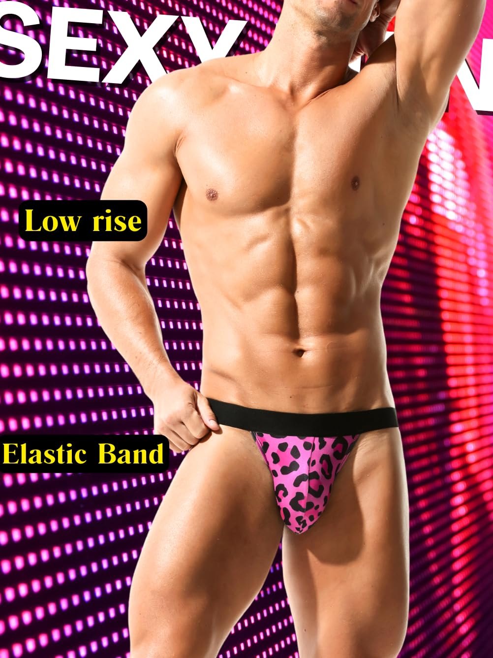 Mens printed pouch thong underwear, photo 4
