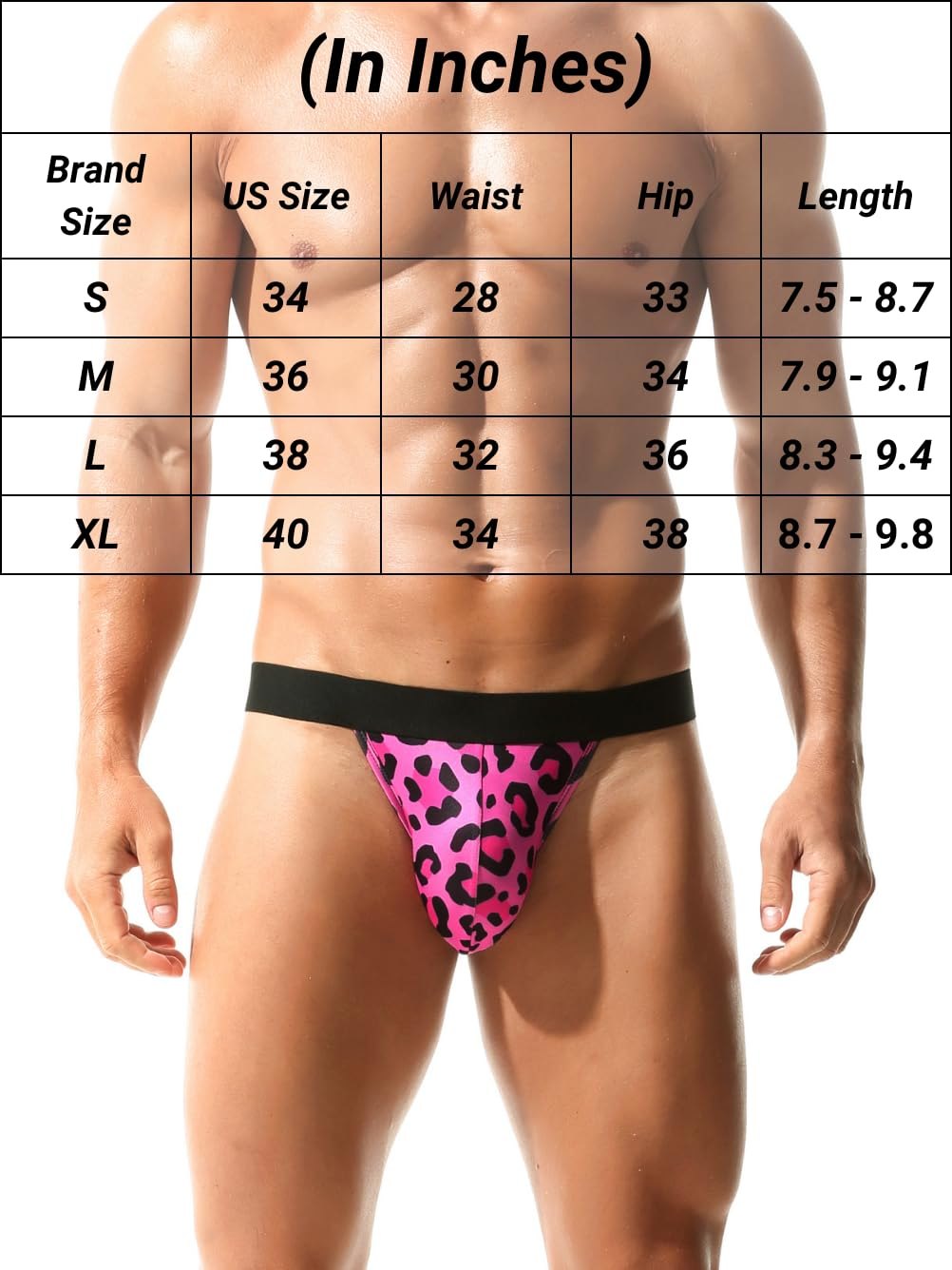 Mens printed pouch thong underwear, photo 6