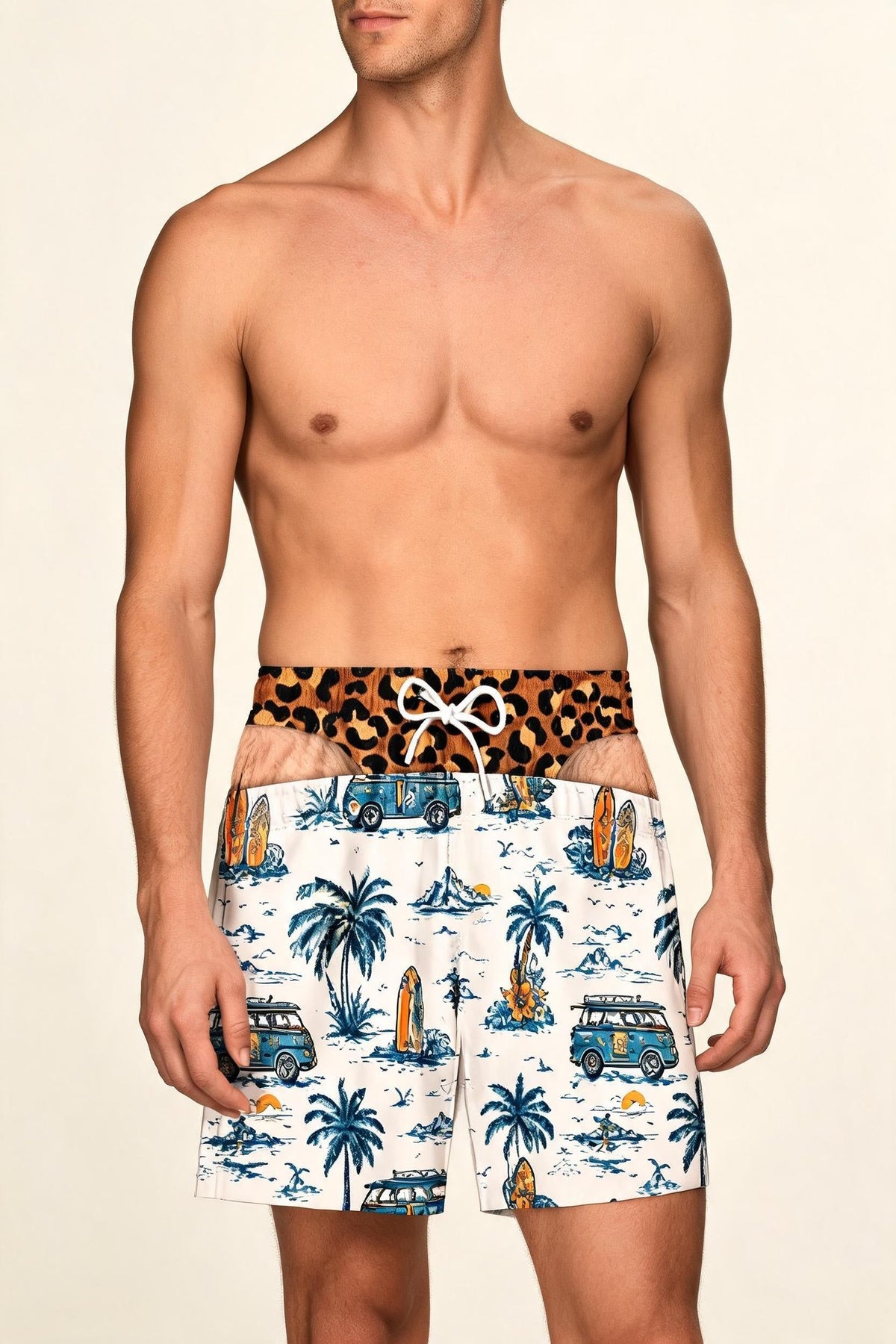 Print 22 mens quick dry print beach swim trunks