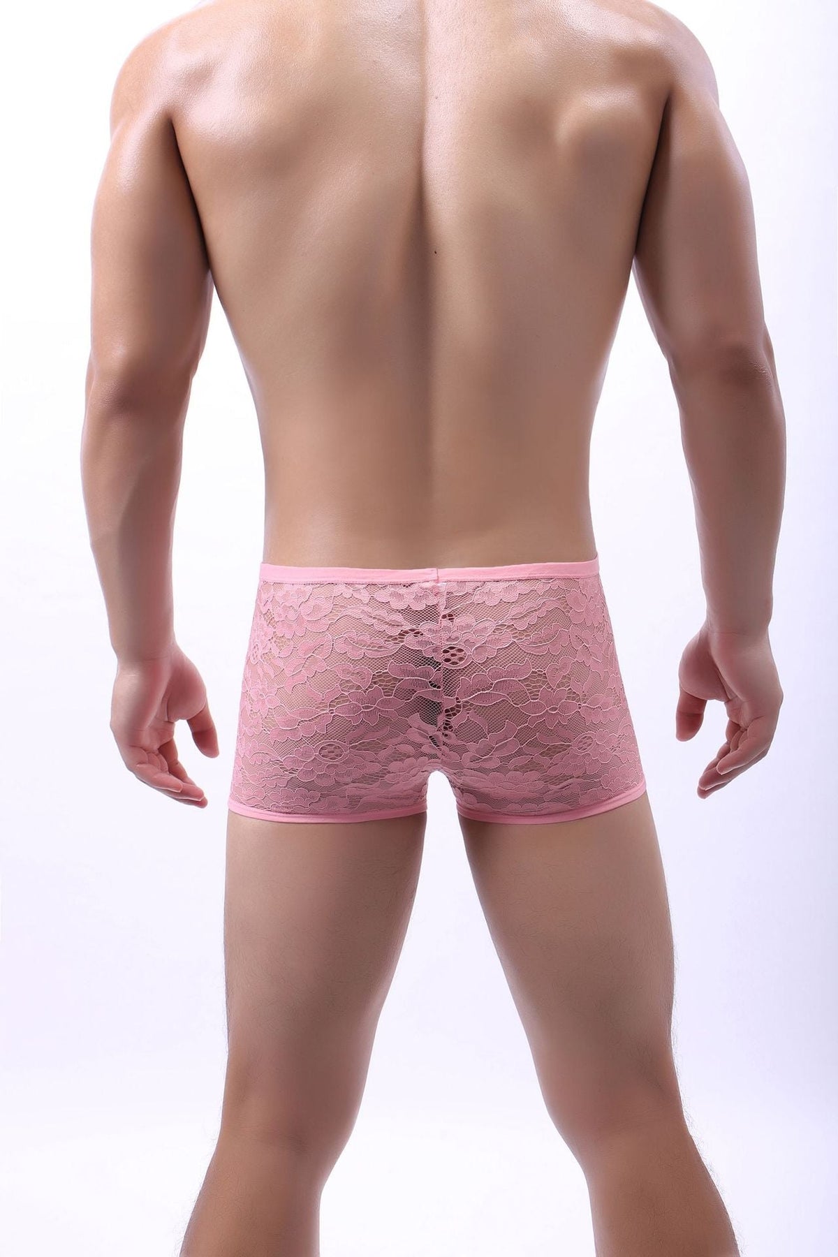 Mens sheer floral lace boxer briefs, photo 10