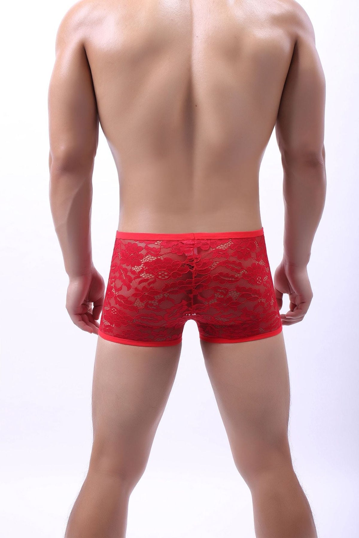 Mens sheer floral lace boxer briefs, photo 11
