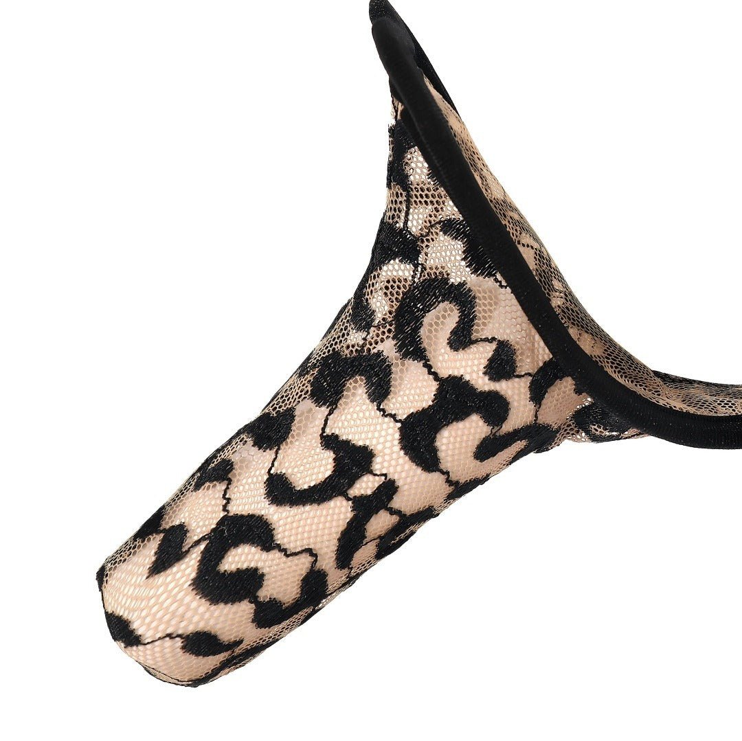 Mens tiger print lace low rise thong, photo 3