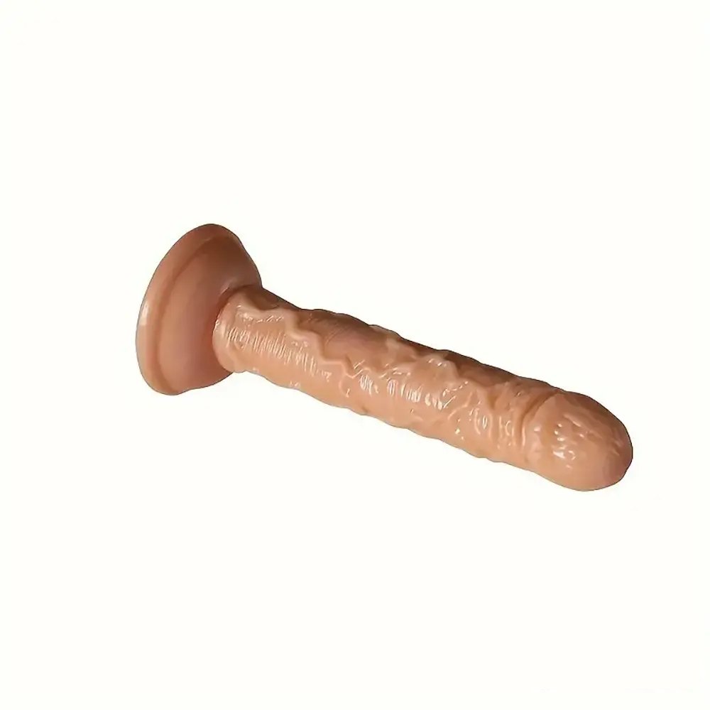 Flesh tone ridged TPE dildo, photo 3