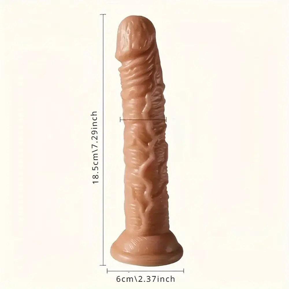 Flesh tone ridged TPE dildo, photo 7
