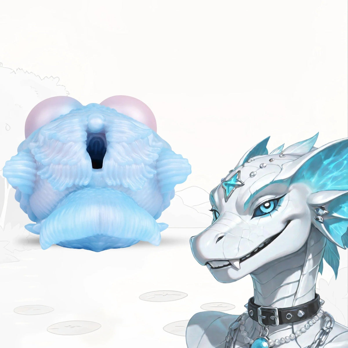 Blue and pink pearlescent mermaid fantasy masturbator, photo 1